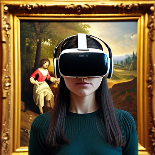Home 19 **An interactive art exhibition in Russia, showcasing virtual reality technology that allows visitors to engage with famous paintings in a new and exciting way.** (This prompt is inspired by "Интерактивные выставки: Опыт, который запоминается")