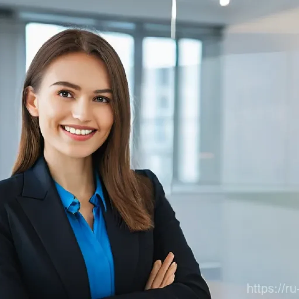 미술문화기획사의 자격증 실무 교육 가이드 - **Prompt:** A confident and successful young Russian woman, approximately 30 years old, smiling brig...