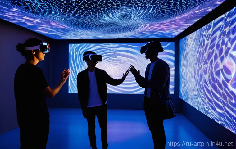 미술문화기획사의 실기 시험 합격 전략 - **Prompt:** A diverse group of young adults, both male and female, are engaged in an immersive digit...