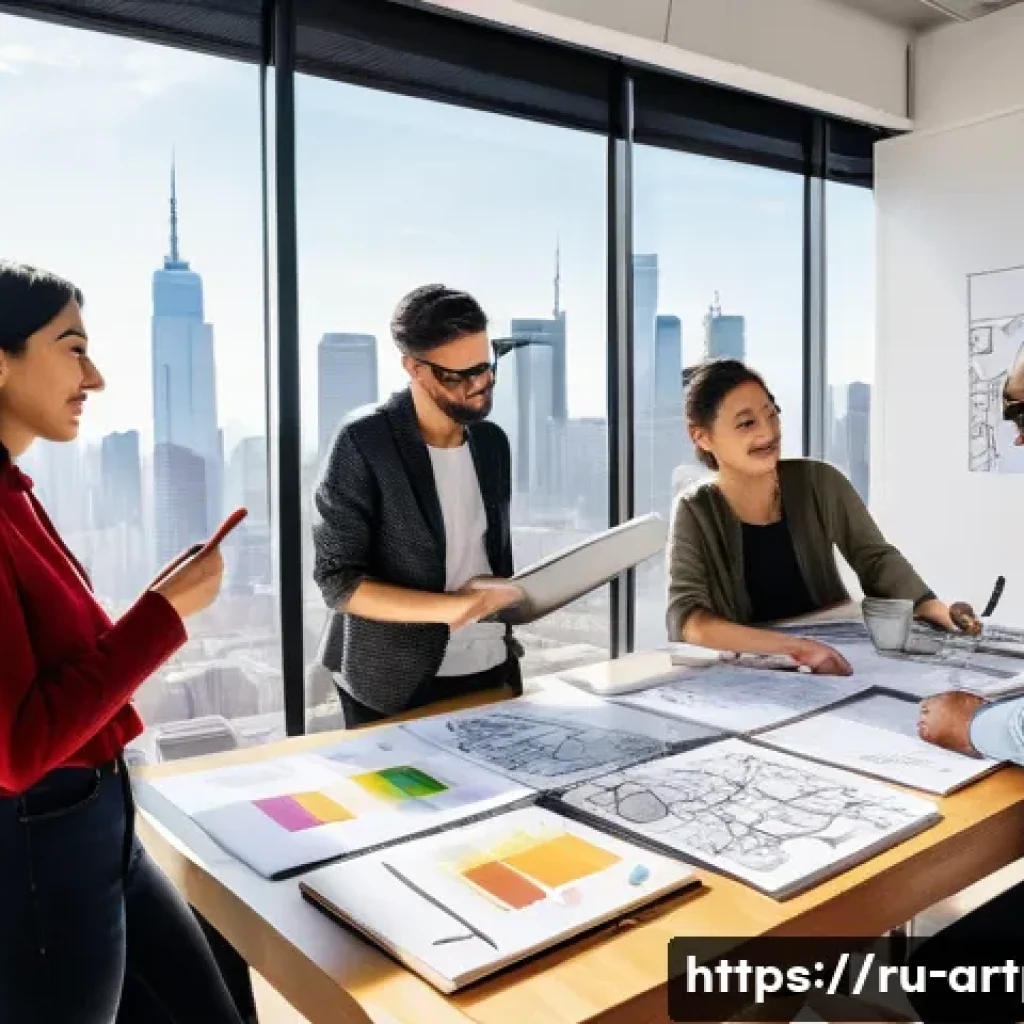 미술문화기획사의 주요 고객 대상 프로젝트 - **"Creative Brainstorm Session for a Cultural Project"**
A diverse group of five professionals, ...