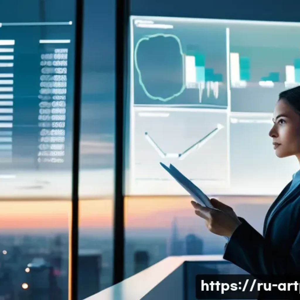 미술문화기획사의 직업적 성격 유형 분석 - **Prompt:** A highly focused female project manager, mid-30s, dressed in a sharp, modern business bl...