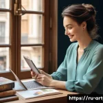 미술문화기획사 전문 블로그 운영 방법 - **Prompt: Engaging Art Blogger Connecting with Audience**
"A sophisticated female art blogger, m...